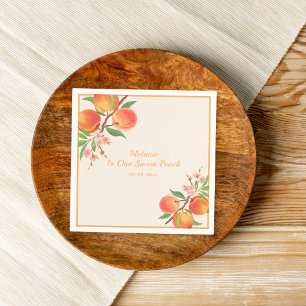 Een Sweet Peach 1e Verjaardag Papier servet