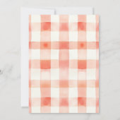 Een Sweet Peach verjaardagsfeestje Boho Gingham Kaart (Achterkant)