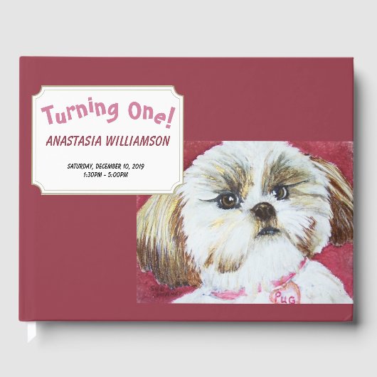 Eén Sweet Shih Tzu draaien Gastenboek (Voorkant)