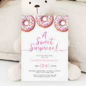 Een Sweet Surprise Sprinkle Donuts Girl Baby showe Kaart
