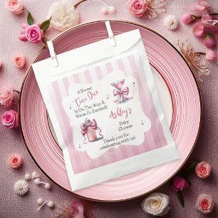 Een Sweet Tini One Pink Coquette Girl Baby shower Bedankzakje
