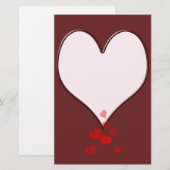 Een Sweethearts Love Letter Briefpapier (Voorkant / Achterkant)