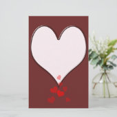 Een Sweethearts Love Letter Briefpapier (Staand voorkant)