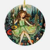 Een swing in Natuur jaagt de blues weg Keramisch Ornament (Achterkant)