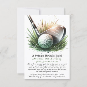 Een Swingende Verjaardagsfeest – Tee Up voor Plezi Kaart