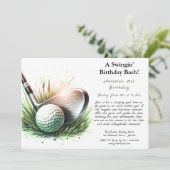 Een Swingin' Birthday Bash-T-shirt voor de lol! Kaart (Staand voorkant)