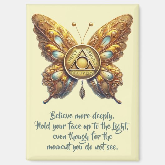 Een symbool van eenheid, vlinder, gebed magneet (Voorkant)