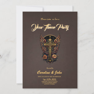Een symbool van kracht: het kruis met vleugels. kaart