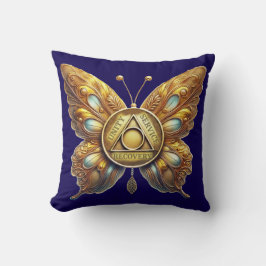 Een symbool van vlinder en gebed kussen