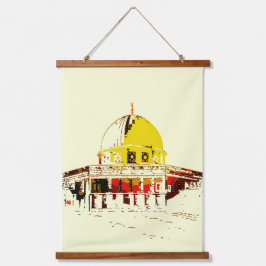 Een symbool van vrede: de koepel van de rots reize hangend wandkleed