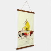 Een symbool van vrede: de koepel van de rots reize hangend wandkleed (Gebogen)