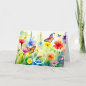 Een symbool voor vlinders en bloemen herstel kaart (Voorkant)