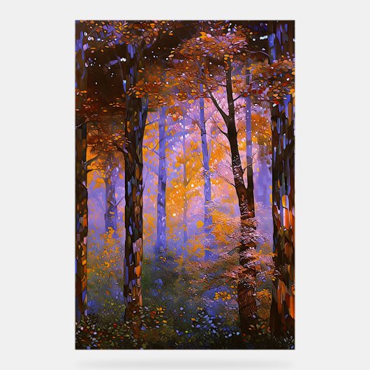 Een symfonie van bladeren - Boslandschap Acryl Bord (Voorkant)