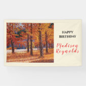 Een symfonie van herfstkleuren spandoek (Horizontaal)