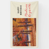 Een symfonie van herfstkleuren spandoek (Verticaal)