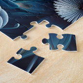 Een symfonie van kleurrijke bloemen en bloemblaadj legpuzzel (Zijkant)