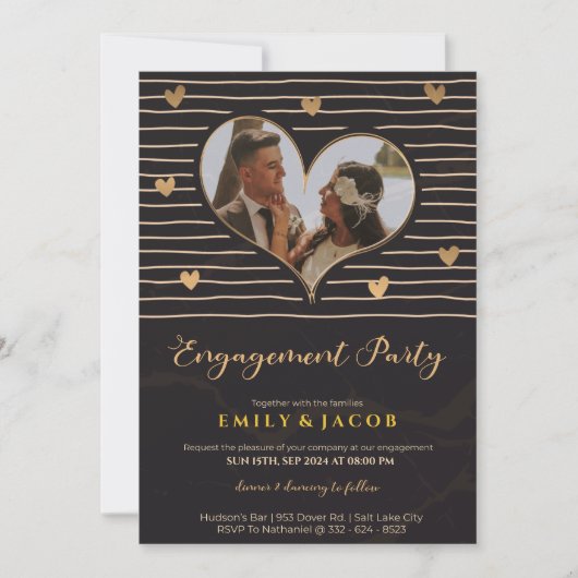 Een symfonie van liefde Ons Verloving Celebration Kaart (Voorkant)