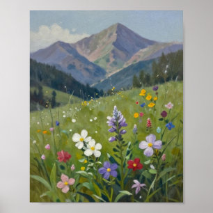 Een symfonie van wilde bloemen: zomerse luister in poster