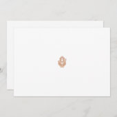 Een symmetrisch ontwerp met bruine geometrische mo bedankkaart (Voorkant / Achterkant)