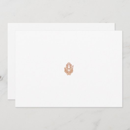 Een symmetrisch ontwerp met bruine geometrische mo bedankkaart (Voorkant / Achterkant)