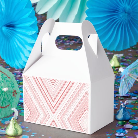 Een symmetrisch patroon met rode en roze motief bedankdoosjes (Feest)