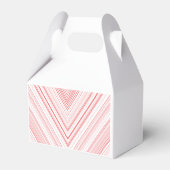 Een symmetrisch patroon met rode en roze motief bedankdoosjes (Achterkant)