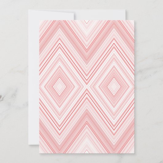 Een symmetrisch patroon met rode en roze motief kaart (Voorkant)