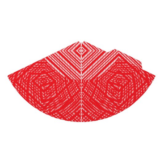 Een symmetrisch patroon met rood, sinaasappel en p feesthoedjes (Voorkant)