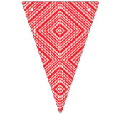 Een symmetrisch patroon met rood, sinaasappel en p vlaggetjes (Derde vlag)