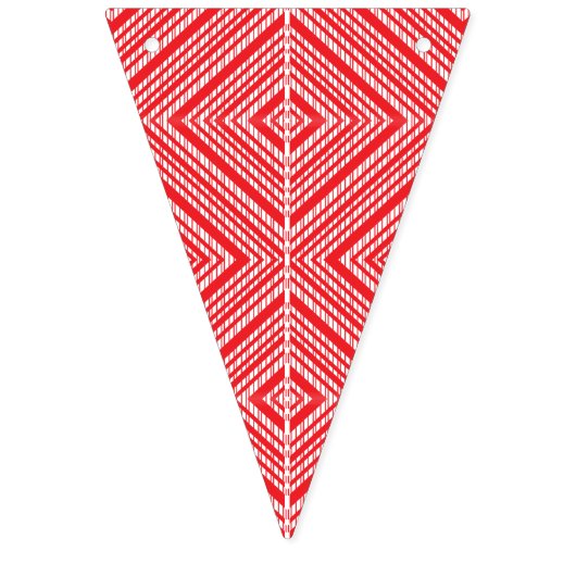 Een symmetrisch patroon met rood, sinaasappel en p vlaggetjes (Tweede vlag)