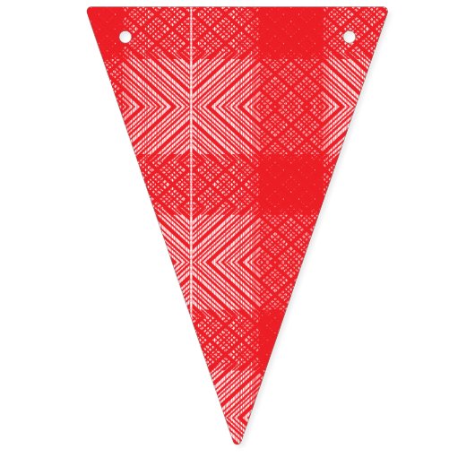 Een symmetrisch patroon met rood, sinaasappel en p vlaggetjes (Eerste vlag)