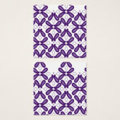 Een symmetrisch patroon met witte en paarse m vierkante visitekaartjes (Voorkant /achterkant)