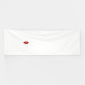 Een symmetrisch rood grafisch ontwerp met geometri spandoek (Horizontaal)