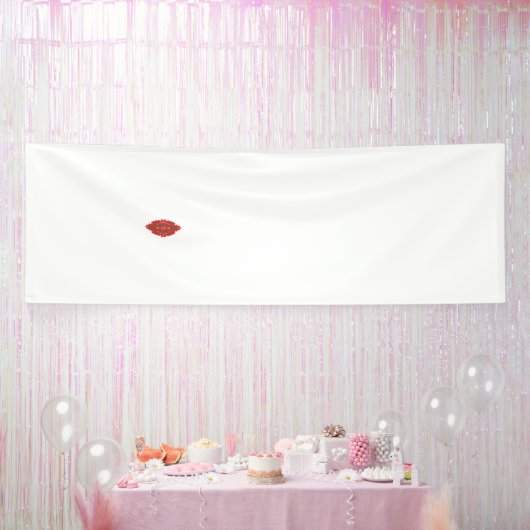 Een symmetrisch rood grafisch ontwerp met geometri spandoek (Feest)