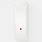 Een symmetrisch rood grafisch ontwerp met geometri spandoek (Verticaal)