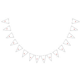 Een symmetrisch rood grafisch ontwerp met geometri vlaggetjes