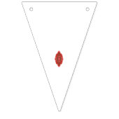 Een symmetrisch rood grafisch ontwerp met geometri vlaggetjes (Eerste vlag)