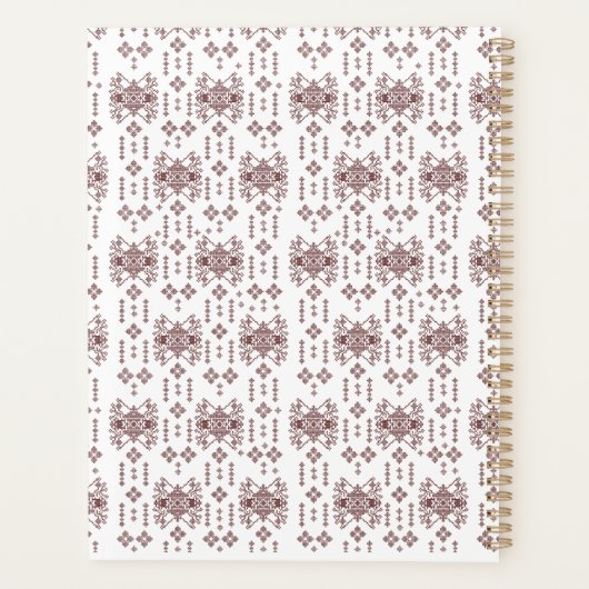 Een symmetrisch wit inpakpapier met een rep planner (Achterkant)