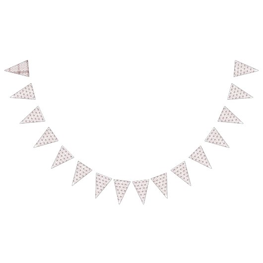 Een symmetrisch wit inpakpapier met een rep vlaggetjes (Alle)