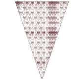 Een symmetrisch wit inpakpapier met een rep vlaggetjes (Eerste vlag)