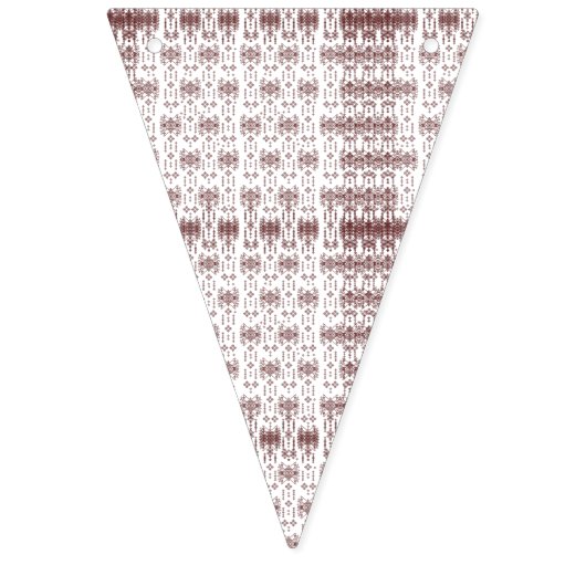 Een symmetrisch wit inpakpapier met een rep vlaggetjes (Eerste vlag)