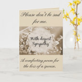 Een sympathiekaart voor een rouwende echtgenoot. kaart (Gele Bloem)