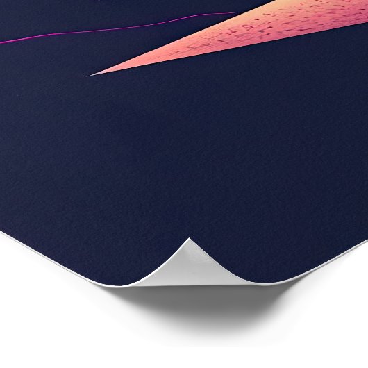 Een Synthwave drive door de woestijn Poster (Hoek)