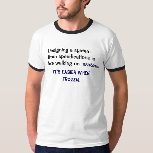 Een systeem t-shirt ontwerpen (Voorkant)