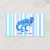 Een T-Rex dinosaurus kleurrijke prehistorische str Visitekaartje (Achterkant)