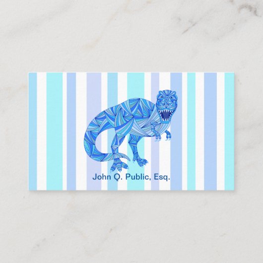 Een T-Rex dinosaurus kleurrijke prehistorische str Visitekaartje (Achterkant)