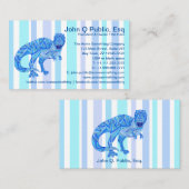 Een T-Rex dinosaurus kleurrijke prehistorische str Visitekaartje (Voorkant / Achterkant)