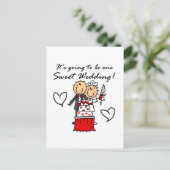 Een T-shirts met snoepjes en cadeautjes Aankondigingskaart (Staand voorkant)