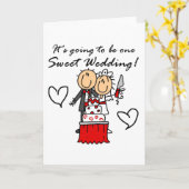 Een T-shirts met snoepjes en cadeautjes Kaart (Gele Bloem)