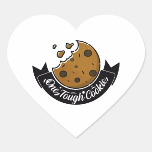 één taaie cookie hart sticker